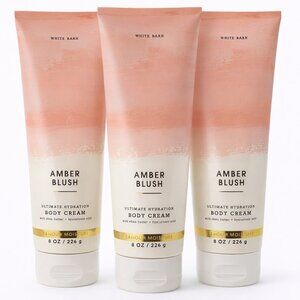 Bath & Body Works Body Cream Bundle AMBER BLUSH 3 pack NEW